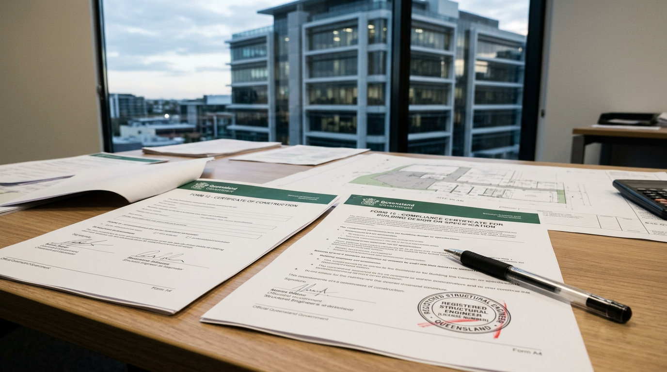 Signed Off: What Form 12 and Form 15 Certification Actually Mean for Your Queensland Project